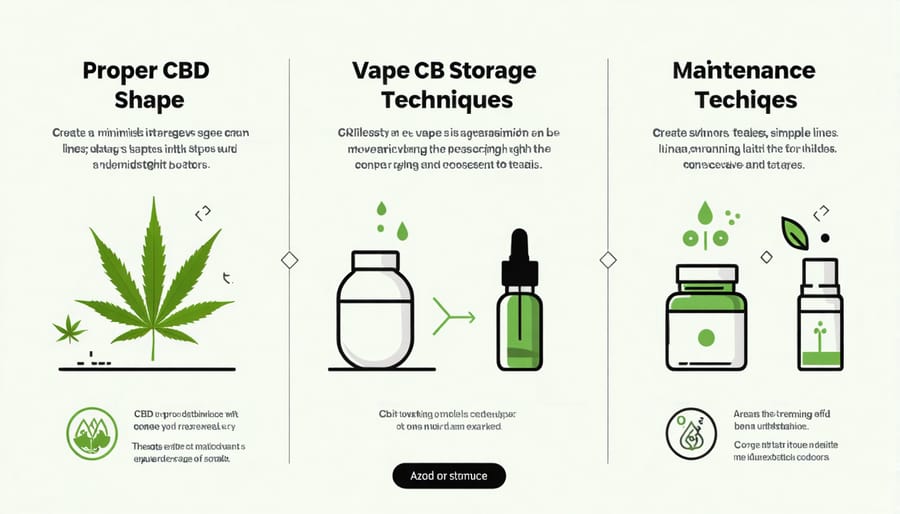 Step-by-step visual guide for storing and maintaining CBD vape devices and products